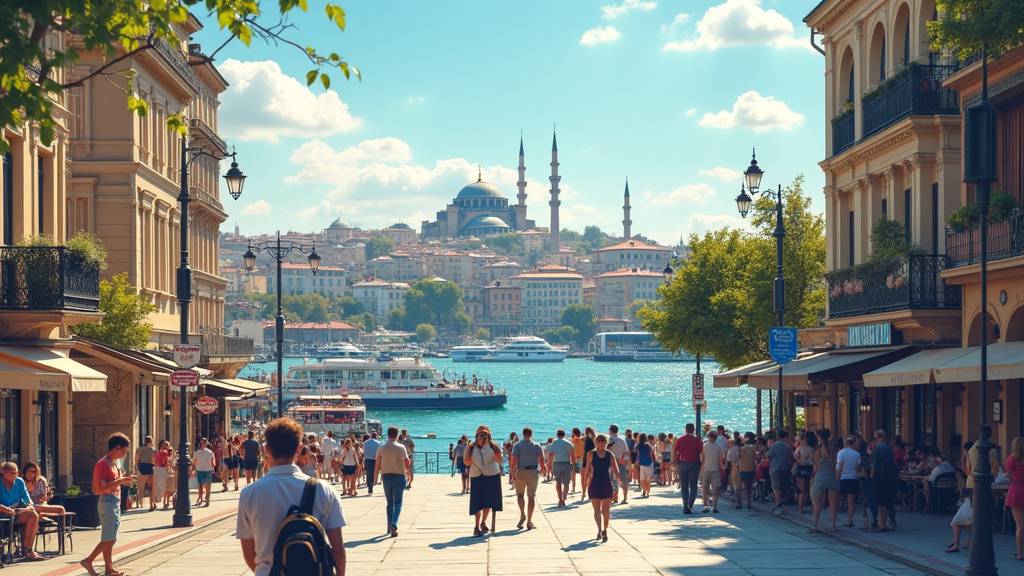 Vue aérienne de Beyoğlu Istanbul avec la Tour de Galata et l'avenue Istiklal
