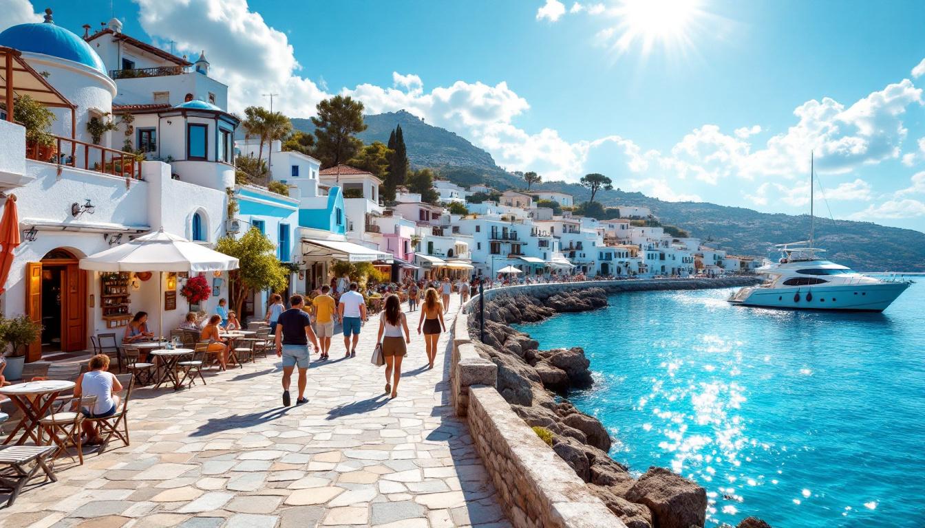 Vue panoramique sur le port de Bodrum avec son château historique et les bateaux traditionnels