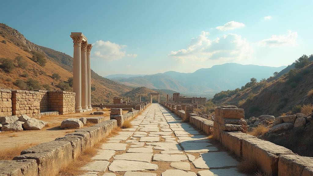 Paysage montagneux de la Phrygie antique en Turquie